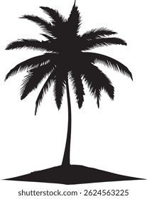 Plam tree silhouette vector design.