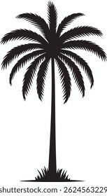 Plam tree silhouette vector design.
