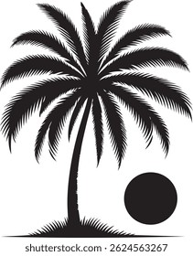 Projeto de vetor de silhueta de árvore de planta.