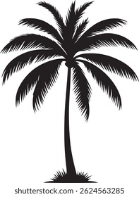 Plam tree silhouette vector design.