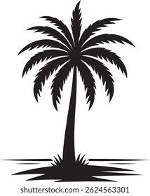 Plam tree silhouette vector design.