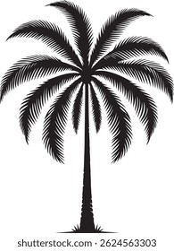 Plam Baum Silhouette Vektordesign.