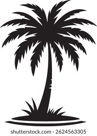 Diseño de Vector de silueta de palmera.