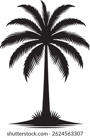 Projeto de vetor de silhueta de árvore de planta.