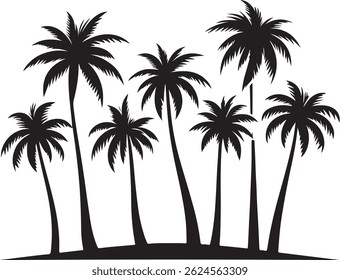 Plam Baum Silhouette Vektordesign.