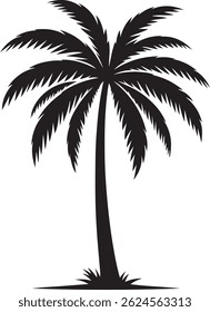 Plam tree silhouette vector design.