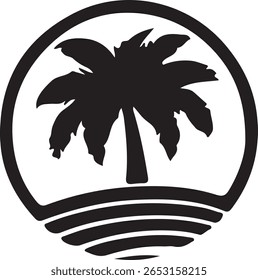 Ilustração de arte vetorial de silhueta de árvore de plataforma