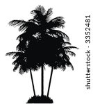 Plam tree - Symbol of rest - Silhouette