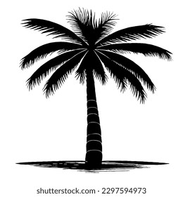 Icono del vector de árbol de álamos en el arte de línea mínima 