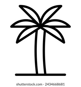 Palm Tree Vector Line Icon Design