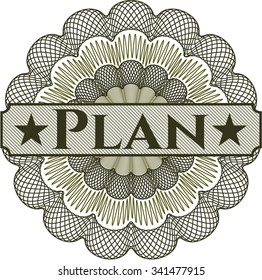 Plan abstract linear rosette