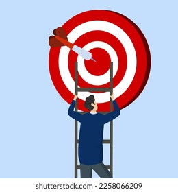 plan of action or effort to achieve goal, concept of motivation to achieve target, Draw up business plan to achieve target, build ladder for career growth, entrepreneur build ladder to achieve target.