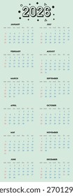 Planeje com antecedência o calendário de 2026, um design novo e moderno para mantê-lo organizado durante todo o ano, perfeito para qualquer escritório ou espaço doméstico.