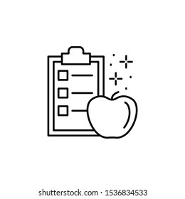 Plan apple icon. Simple line, outline vector of diet icons for ui and ux, website or mobile application