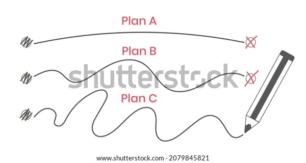 Plan Plan B Illustration On White Stock Vector (Royalty Free ...