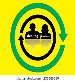 Plan business on yellow background vector : business concept