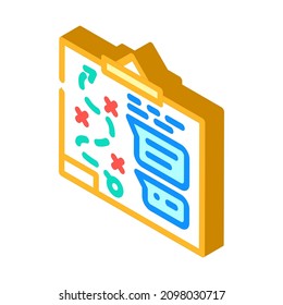 plan business strategy isometric icon vector. plan business strategy sign. isolated symbol illustration