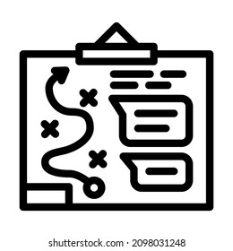 plan business strategy line icon vector. plan business strategy sign. isolated contour symbol black illustration