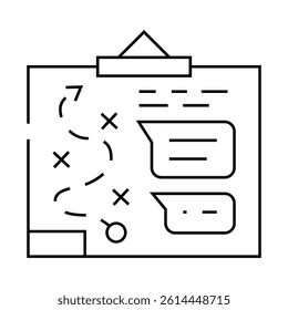 plan business strategy line icon vector. plan business strategy sign. isolated contour symbol black illustration