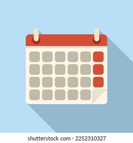 Plan calendar icon flat vector. Event time. Work manager