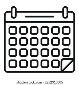 Plan calendar icon outline vector. Event time. Work manager
