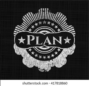 Plan chalkboard emblem