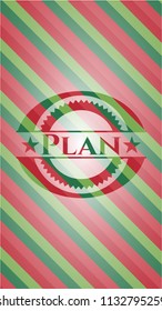 Plan christmas badge.