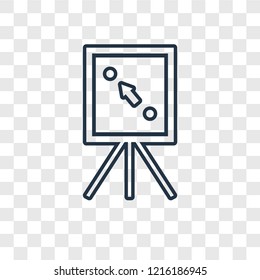 Plan concept vector linear icon isolated on transparent background, Plan concept transparency concept in outline style