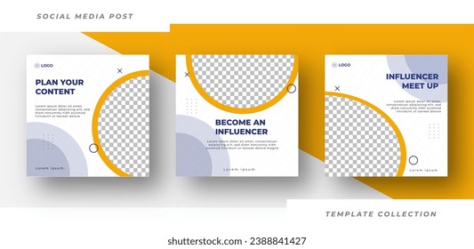 Plan content Meet up Digital marketing and corporate social media post plan content template
