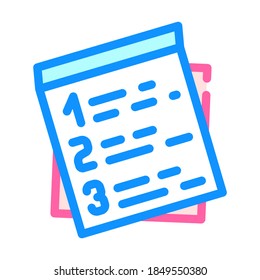 plan for day color icon vector. plan for day sign. isolated symbol illustration