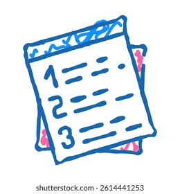 plan for day doodle icon sketch vector. plan for day sign. isolated symbol illustration
