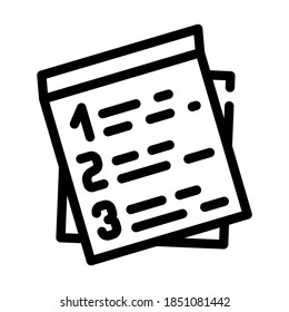 plan para el vector de icono de línea de día. plan para la señal del día. símbolo de contorno aislado ilustración negra