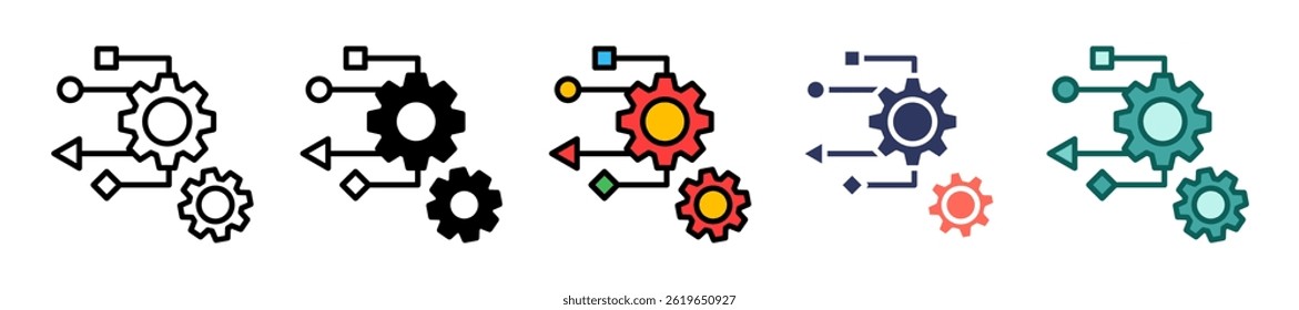 Plan Development Icon multiple Vector Illustration