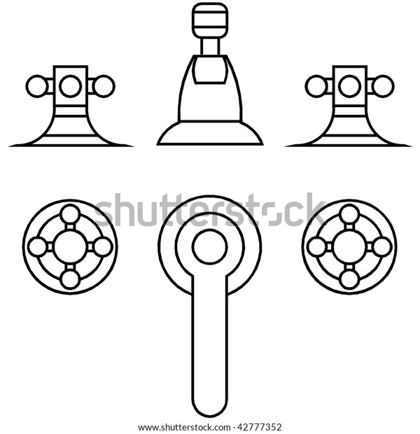 Plan Elevation View Water Tap Stock Vector (Royalty Free) 42777352 ...