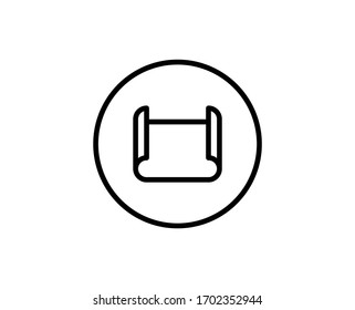 Plan flat icon. Thin line signs of bone for design logo, visit card, etc. Single high-quality outline symbol for web design or mobile app. Plan outline pictogram.