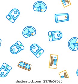 plan floor home vector seamless pattern thin line illustration