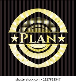 Plan gold badge or emblem