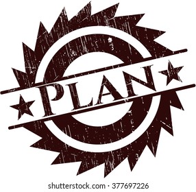 Plan grunge style stamp