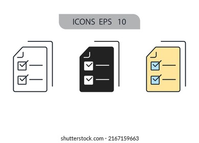 plan health schedule icons  symbol vector elements for infographic web