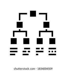 plan hierarchy glyph icon vector. plan hierarchy sign. isolated contour symbol black illustration
