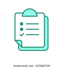 plan icon. agenda, plan, or bill vector. flat style - stock vector.	