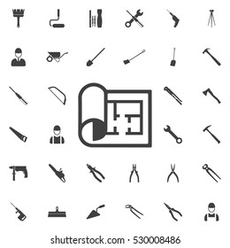 Plan icon. Construction icons universal set for web and mobile