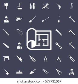 Plan icon. Construction icons universal set for web and mobile