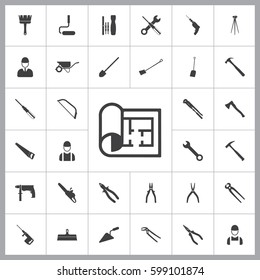 Plan icon. Construction icons universal set for web and mobile