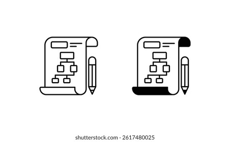 Plan icon design with white background stock illustration
