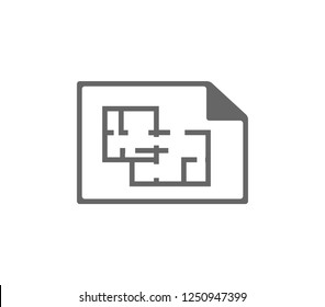 Plan Icon Document Vector Flat Plan Stock Vector (Royalty Free ...