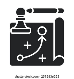 Plan Icon Glyph Style. Vector Illustration For Graphic Design