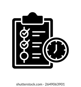 Ilustración vectorial de glifo de icono de Plan
