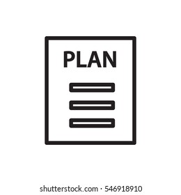 plan icon illustration isolated vector sign symbol