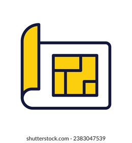 Icono de plan aislar ilustración de material vectorial de fondo blanco.
